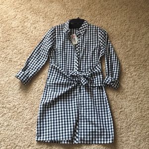 Black and white gingham dress